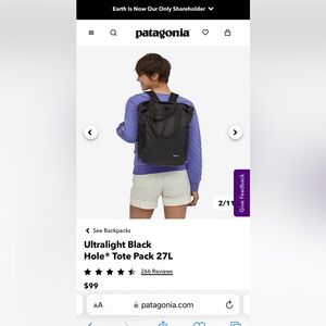 Patagonia Ultralight Black Hole Tote Pack